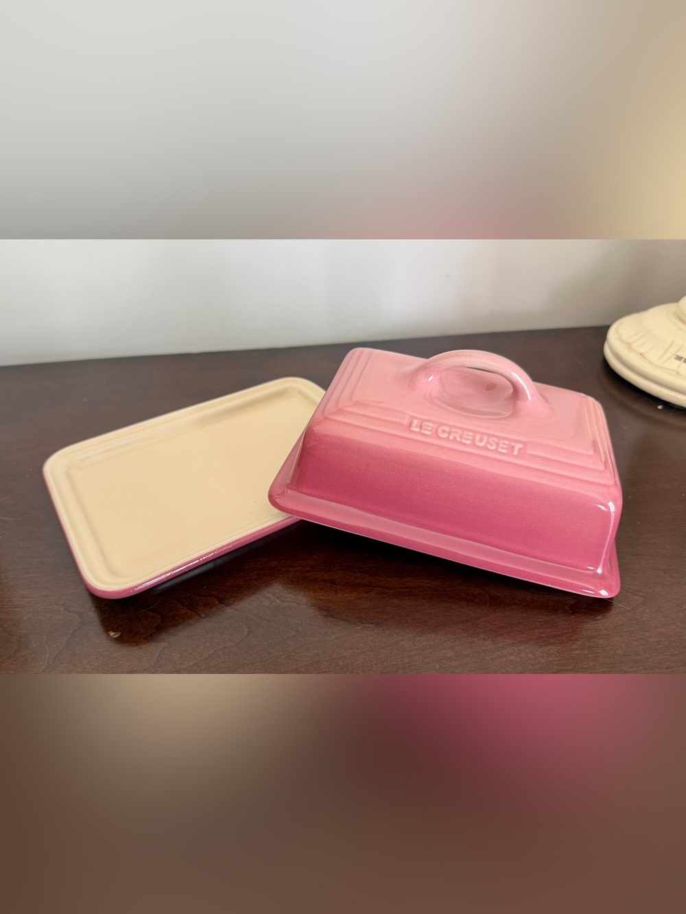 Le Creuset Ombré Pink Butter Dish